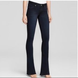 Paige Lou Lou Dark Denim Flare Blue Jeans